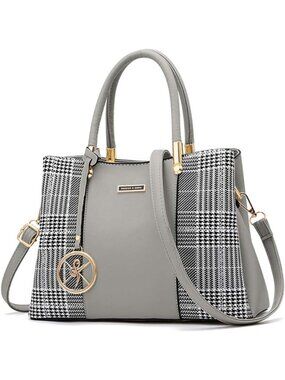 Women dark Gray Tote Purses Top Handle Satchel Shoulder Crossbody Tote Handbags
